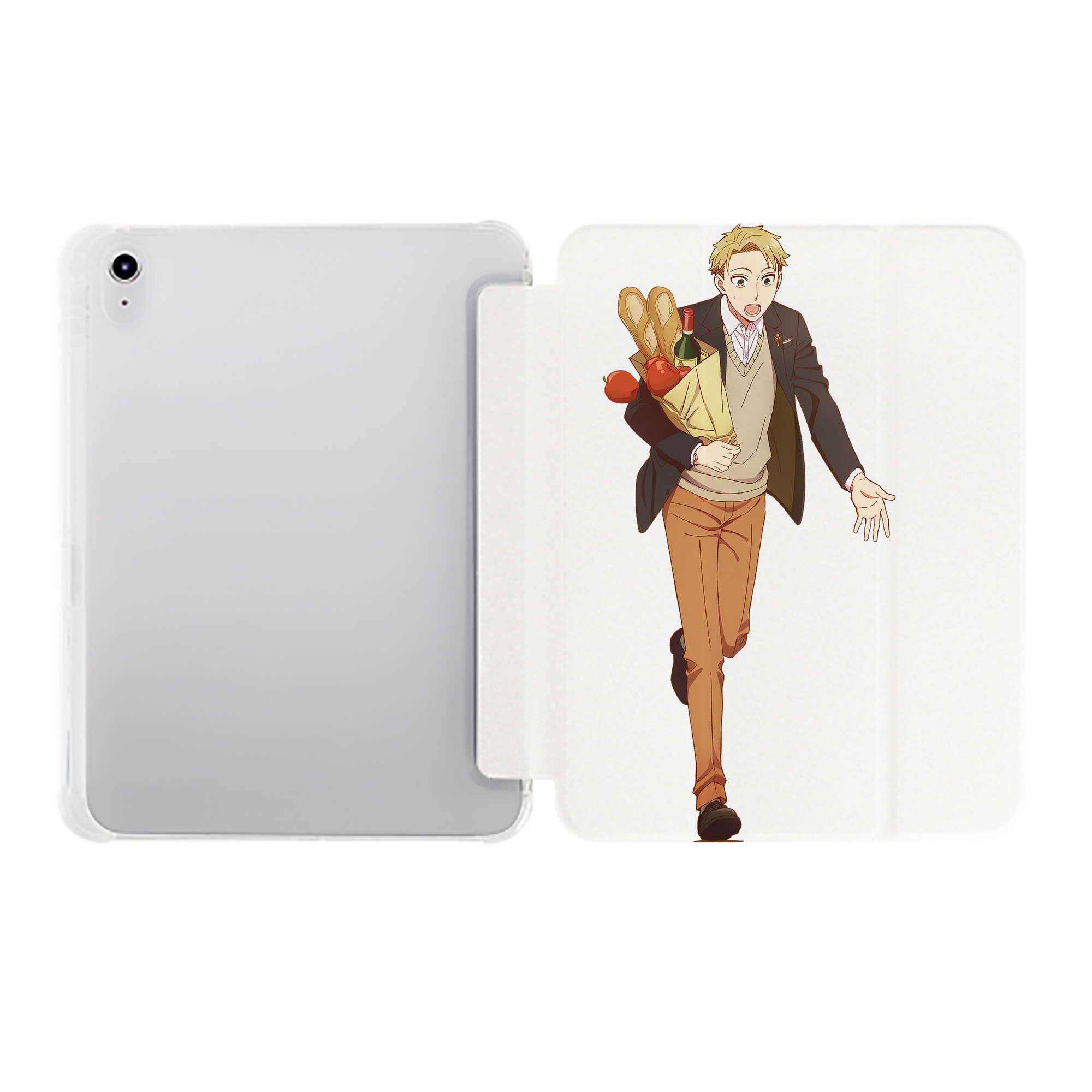 （画像用） SPY×FAMILY间谍家家酒 IPad ケース ペン収納付き 三つ折りスタンド PUレザー×シリコン 対応機種9.5/10.5/10.9インチ